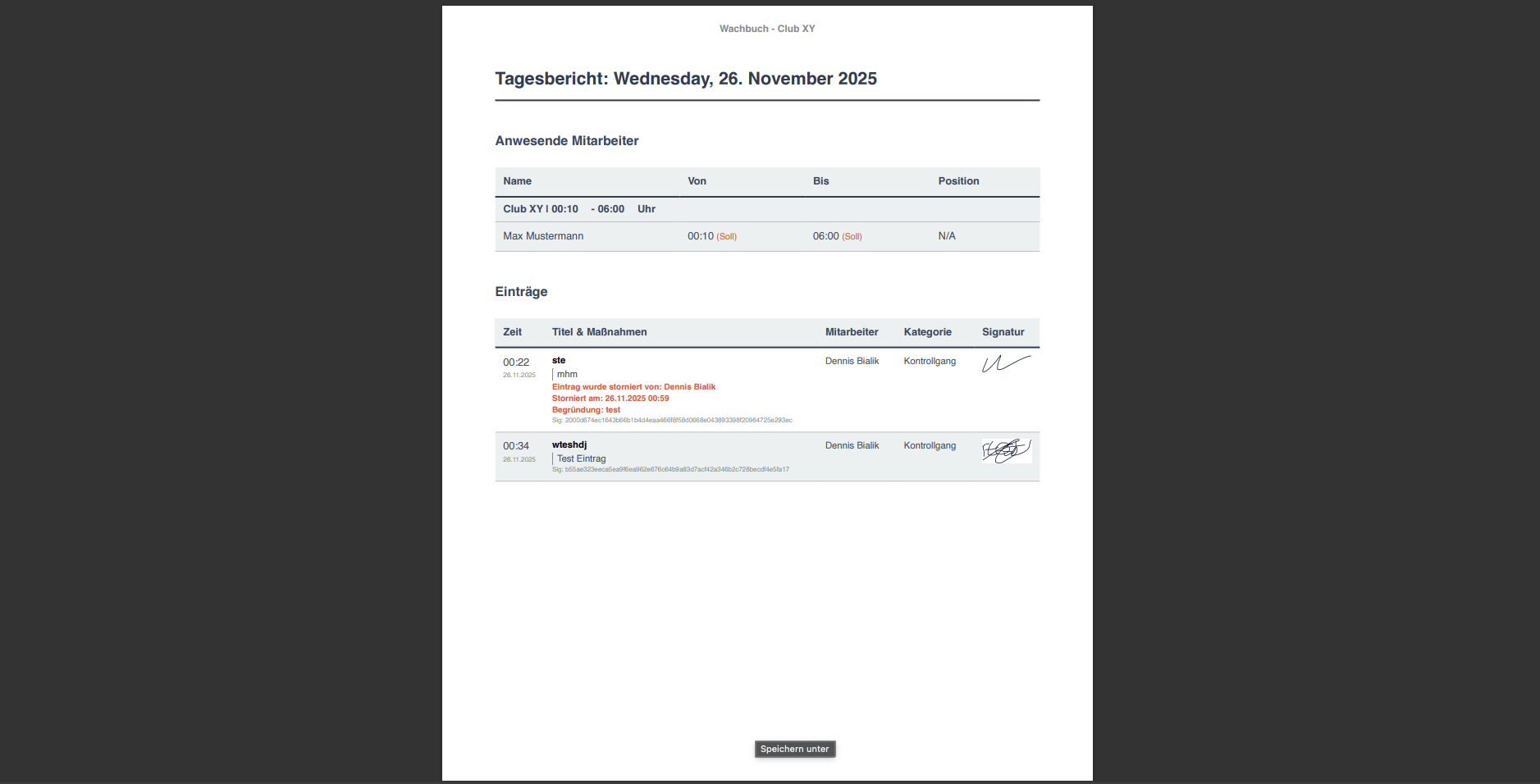 WKS Bericht